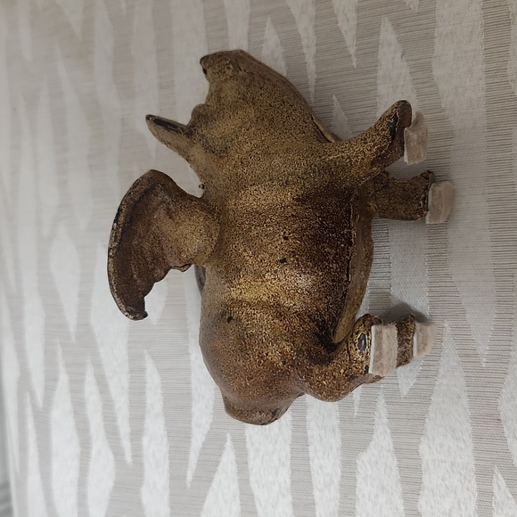 Cast Iron, Piggy Bank Weight, Brown, Bronze, Paper weight. - Picture 7 of 13